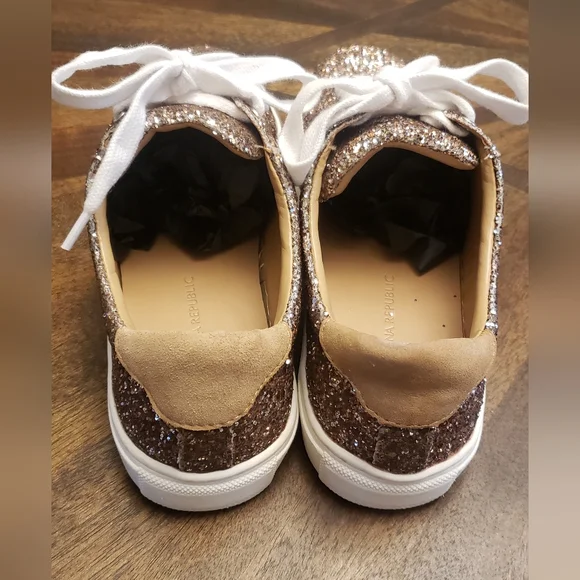 Banana Republic Gold Glitter Shoes s6 - Picture 3 of 12